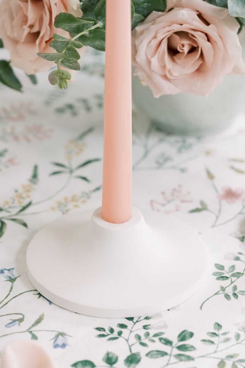 Disk Concrete Taper Candle Holder