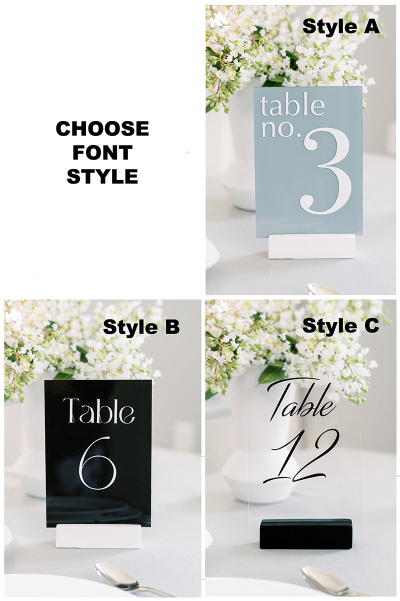 5x7 Acrylic Table Number Sign