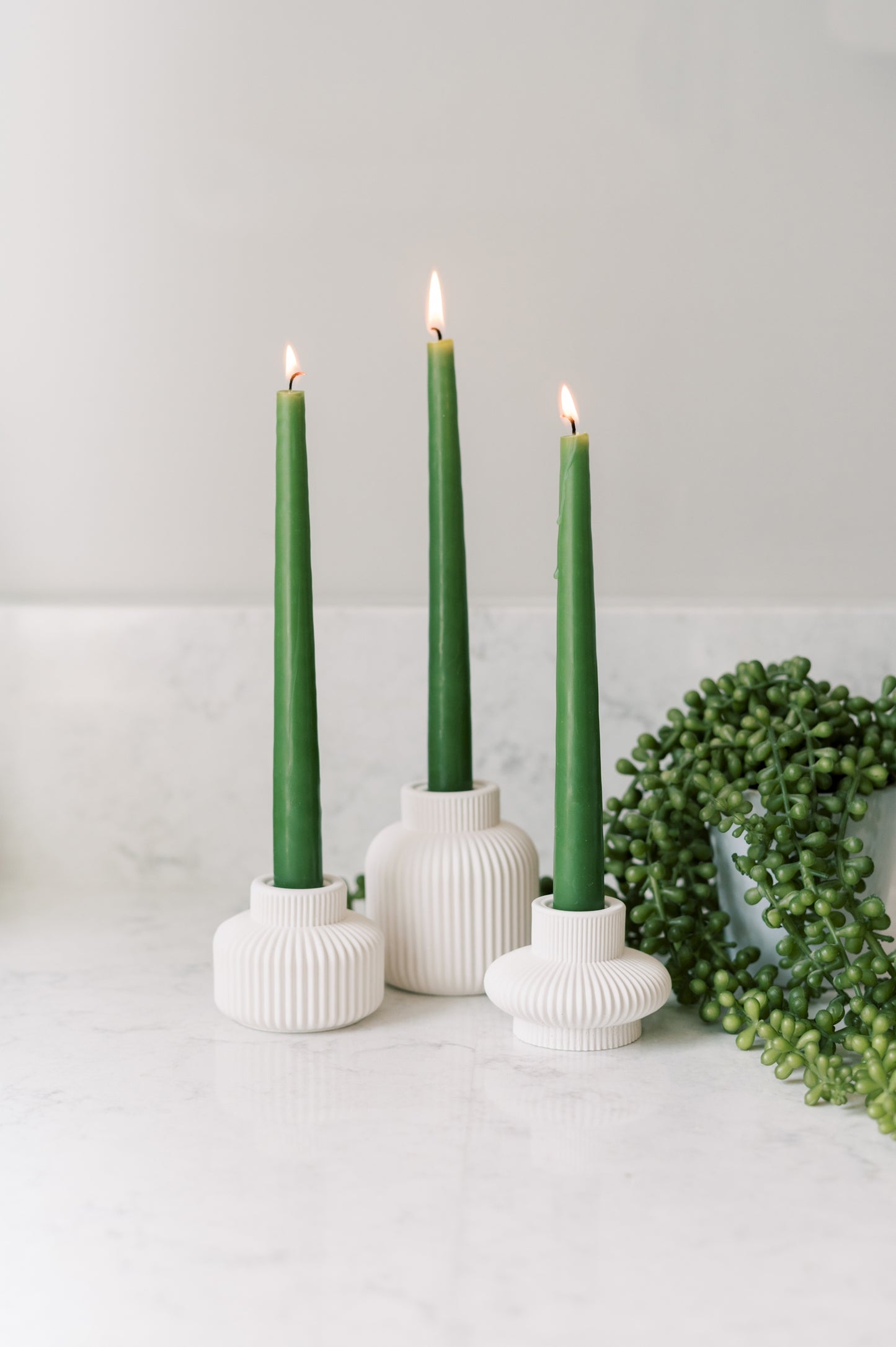 Lantern Concrete Taper Candle Holder