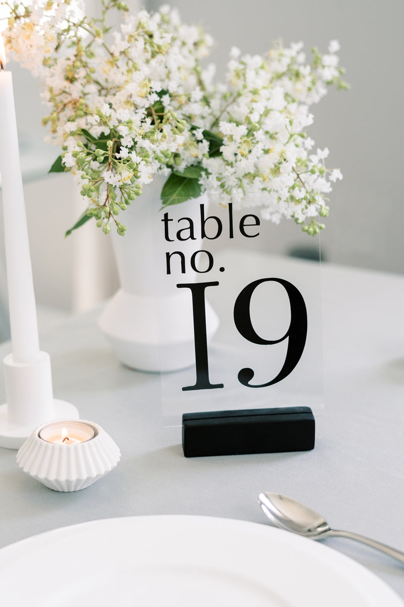 5x7 Acrylic Table Number Sign