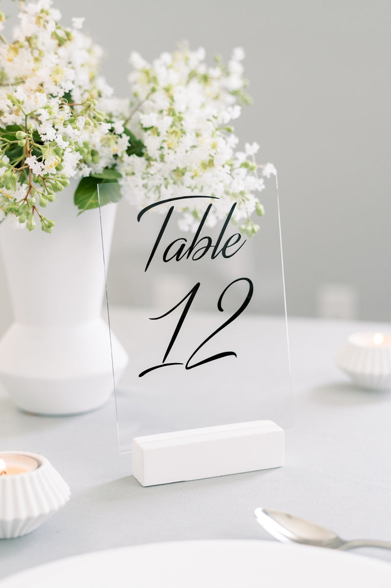 5x7 Acrylic Table Number Sign