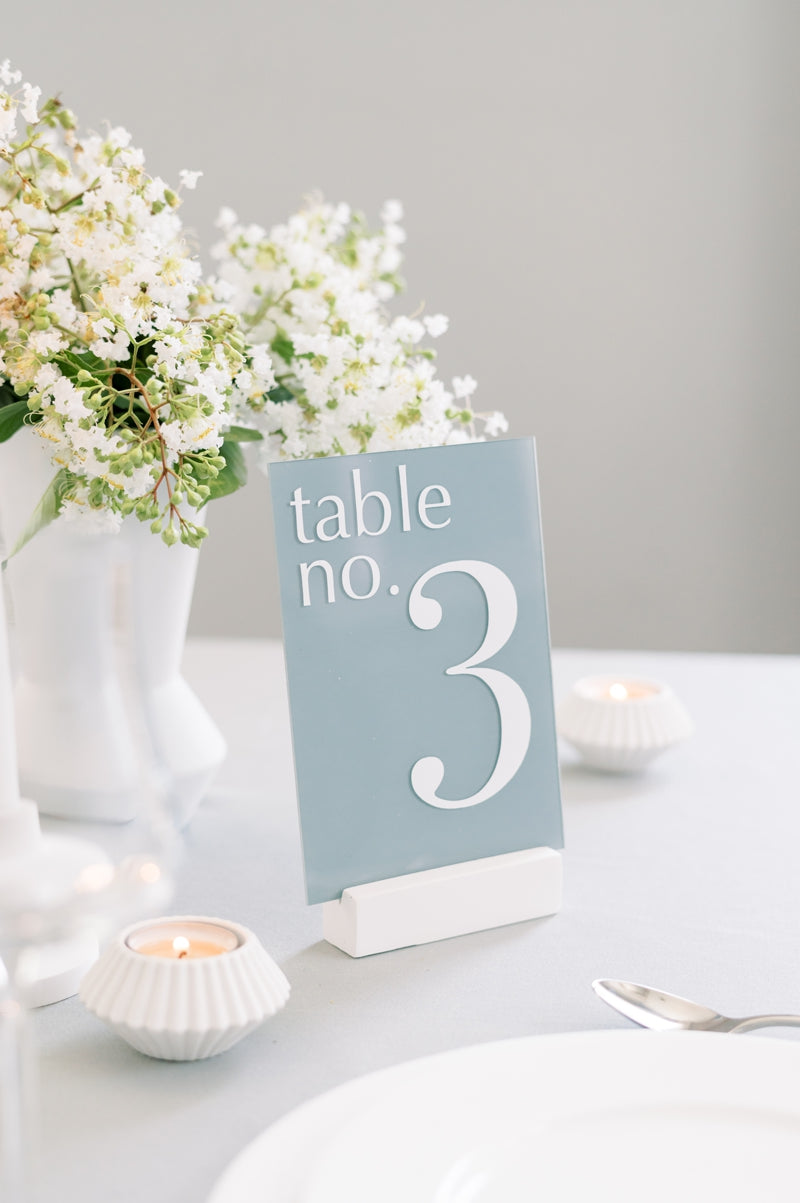 5x7 Acrylic Table Number Sign