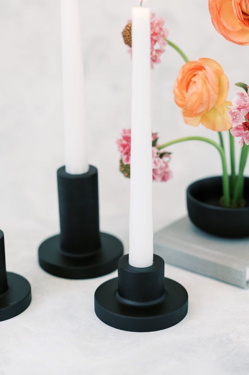 Modern Concrete Taper Candle Holder