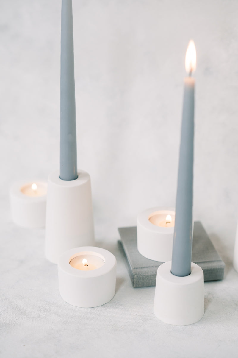 Cylinder Concrete Tea Light Holder