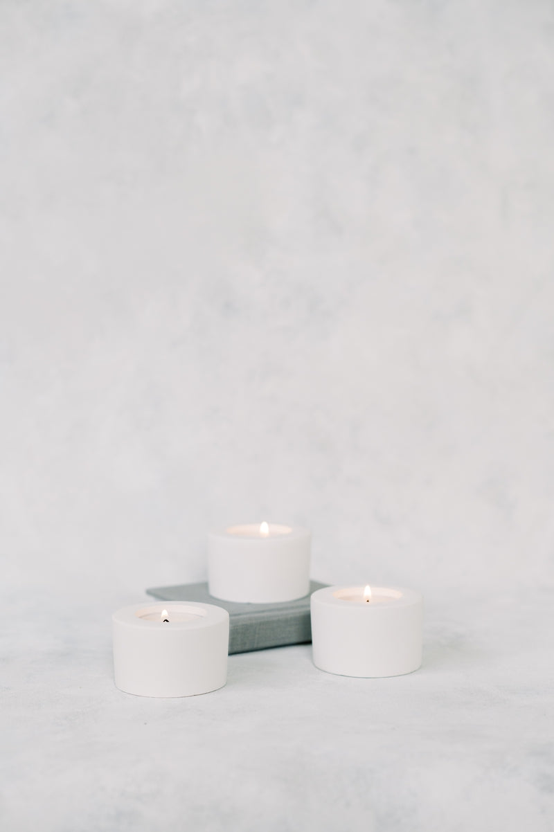 Cylinder Concrete Tea Light Holder