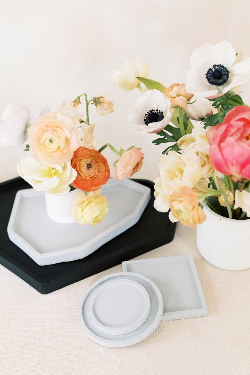 Large Round Concrete Dish