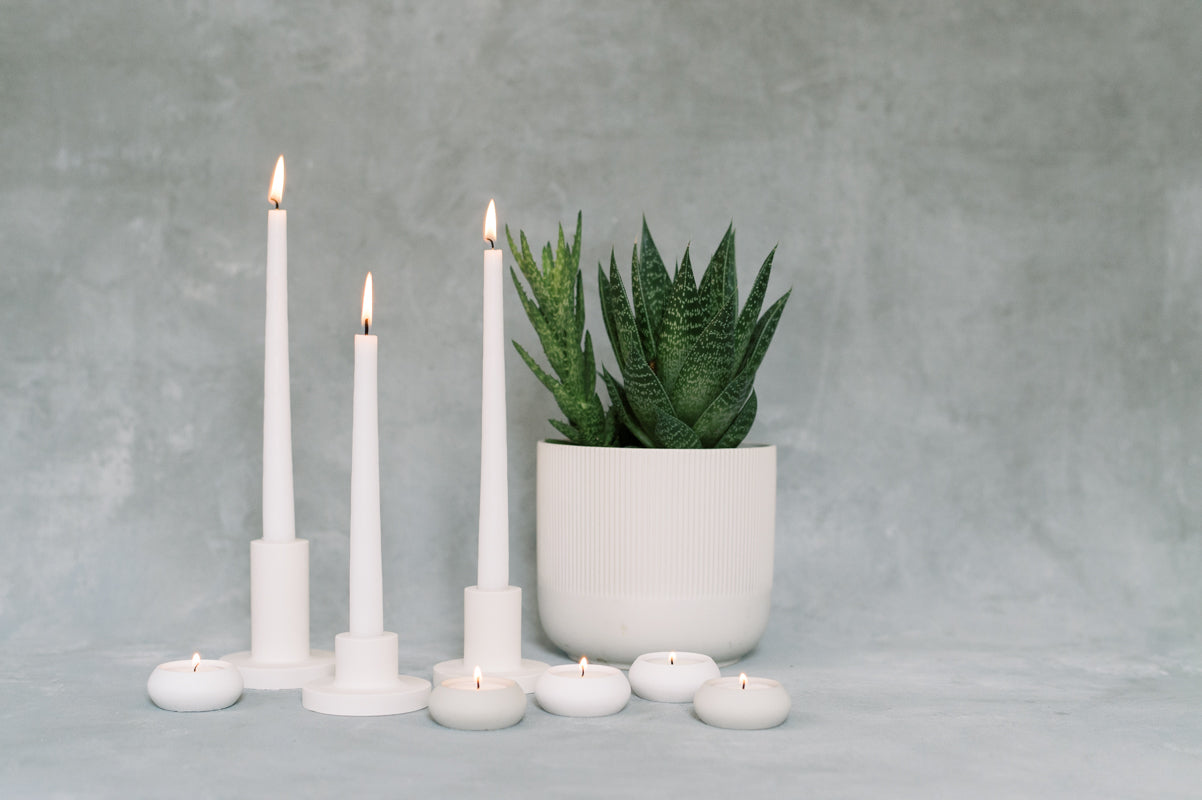 Modern Concrete Taper Candle Holder