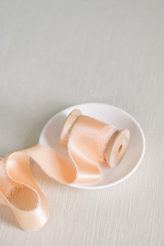 Peach Silk Ribbon