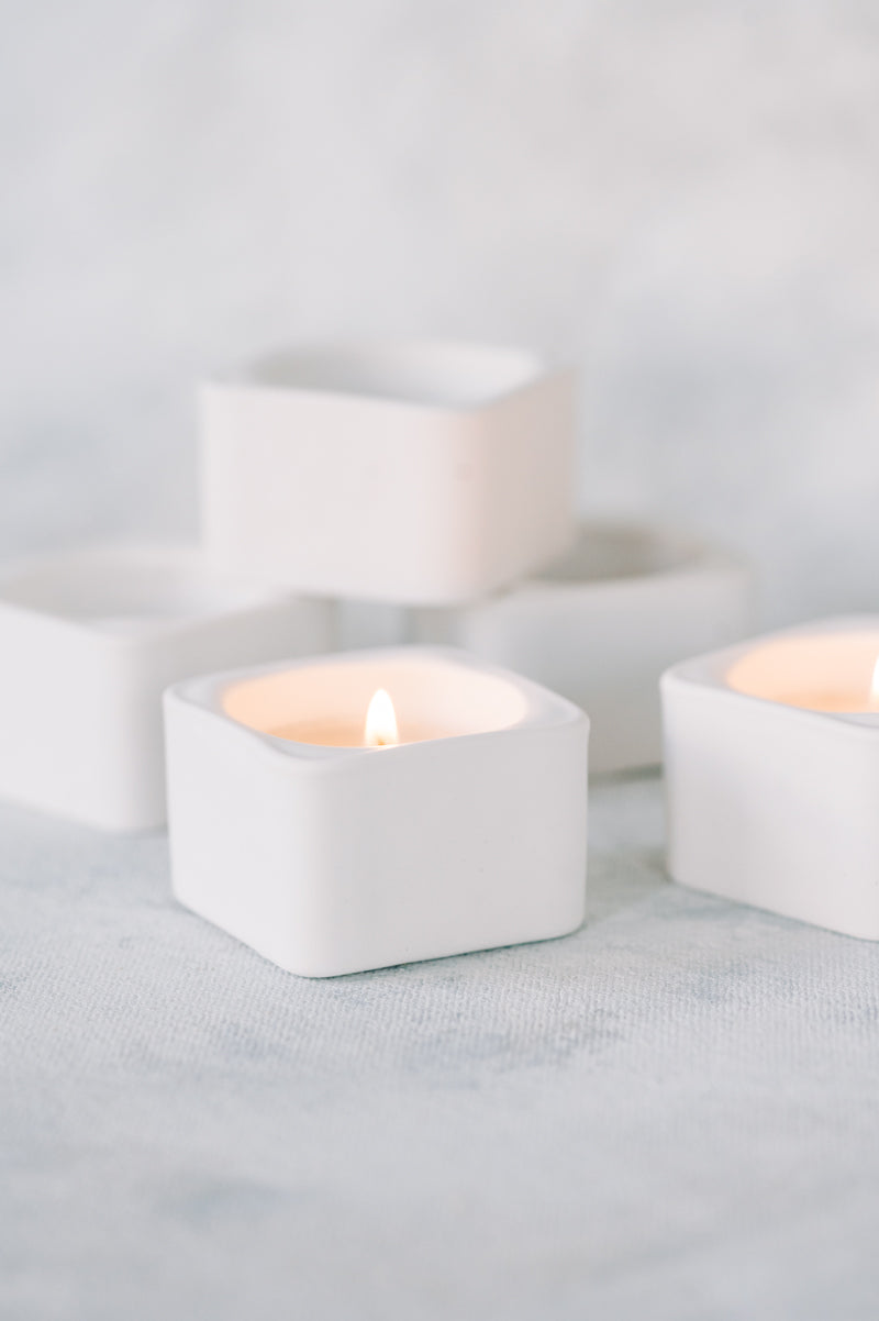 Square Concrete Tea Light Holder