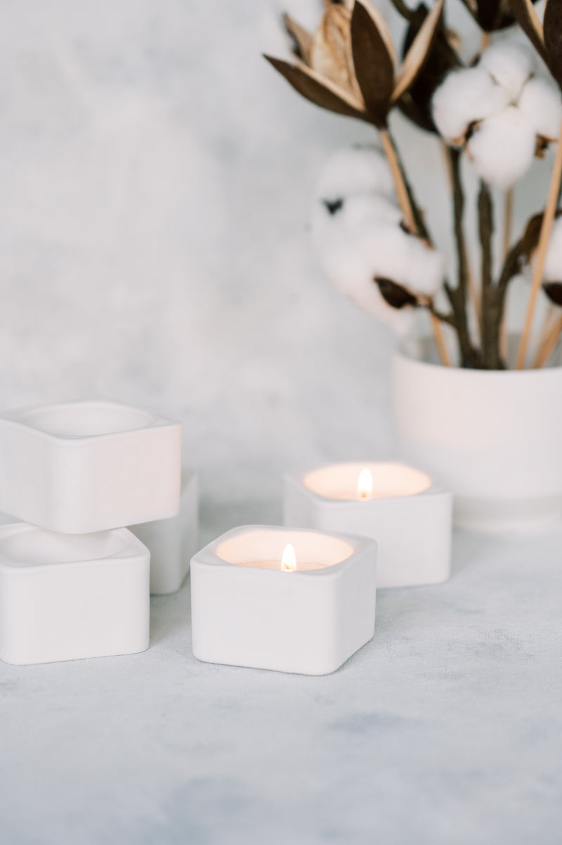 Square Concrete Tea Light Holder