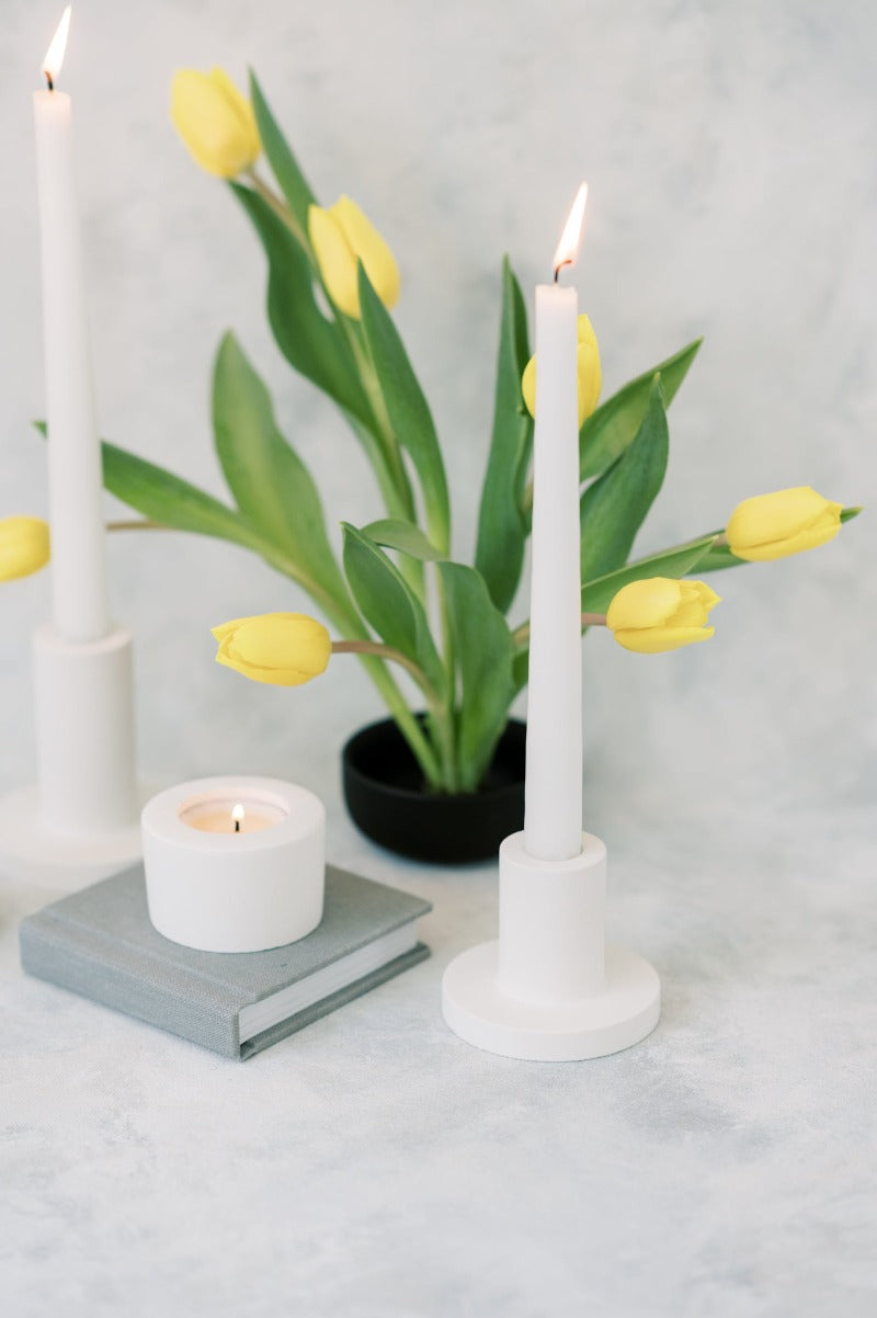 Modern Concrete Taper Candle Holder